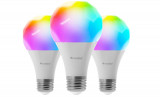 Set 3 Becuri LED Nanoleaf Essentials E27, inteligente reglabile RGBW - RESIGILAT