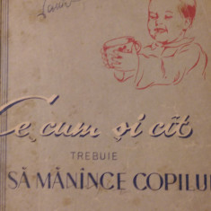 Ce cum si cat trebuie sa manance copilul E.Andreescu,M.Ursache,E.Sandulescu 1959