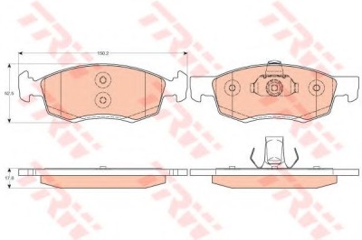 Set placute frana,frana disc DACIA LOGAN Pick-up (US) (2008 - 2016) TRW GDB1749 foto