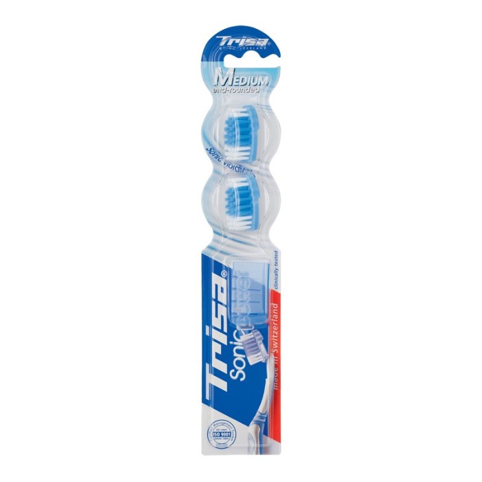 Set rezerve periute Sonic Power Trisa, Medium, 2 bucati Set rezerve periute Sonic Power Trisa, Medium, 2 bucati