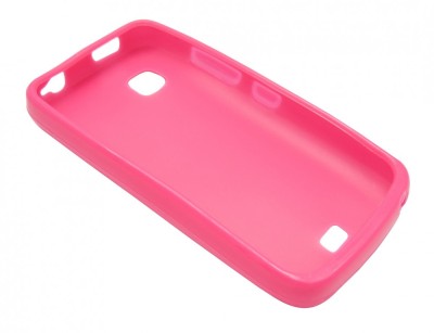 Husa silicon roz inchis pentru Nokia C5-03 foto