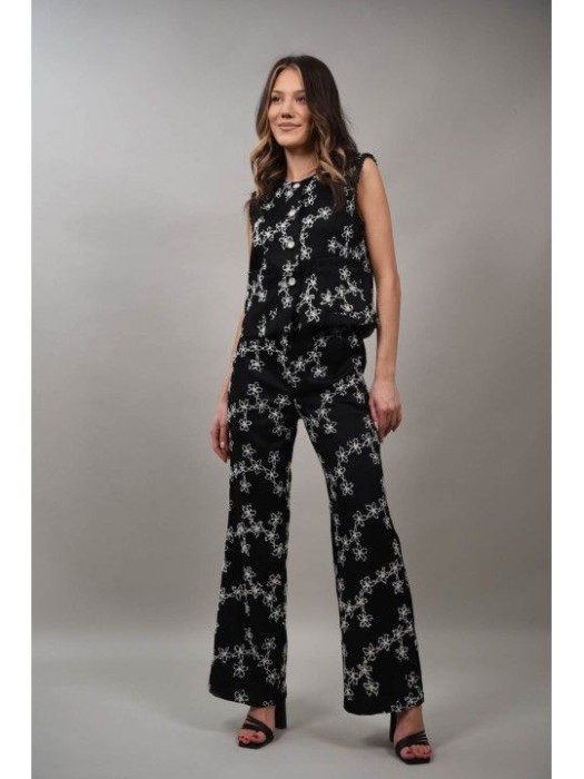 PANTALON IN STIL FORMAL CAPRI S Negru