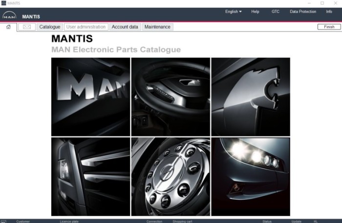 Program identificare piese Tir camion Man Mantis versiune 06 2025