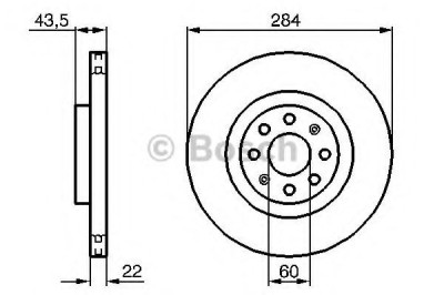 Disc frana FIAT GRANDE PUNTO (199) (2005 - 2016) BOSCH 0 986 479 B90 foto