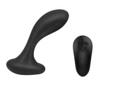 Dop Anal Vibrator cu Telecomanda Wireless, 10 Moduri Vibratii, 3 Viteze, Silicon Lichid, USB, Negru, 12.3 cm, Passion Labs