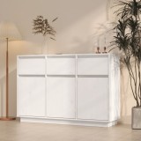 Servantă, alb, 110x34x75 cm, lemn masiv de pin
