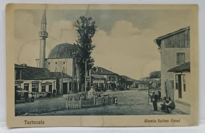 TURTUCAIA , GEAMIA SULTAN AMED , CARTE POSTALA ILUSTRATA , 1932 foto