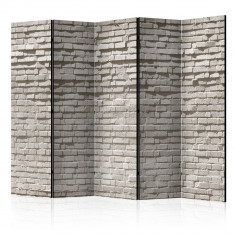 Paravan din 5 parti - Zidul caramizii minimalism II - 225 x 172 cm foto