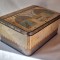 AGATEX - cutie veche din tabla litografiata, perioada R.P.R - Republica Populara Romana, anul 1962, depozitare dulciuri, bomboane