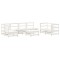 Set mobilier relaxare gradina, 8 piese, alb, lemn masiv de pin