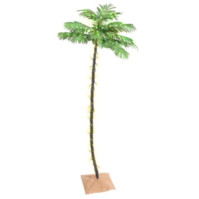 Palmier cu LED, 136 LED-uri alb calde, 220 cm foto