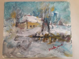 Tabloul Peisaj de iarna Gheorghe Tirla 2005 ulei pe panza, Natura, Realism