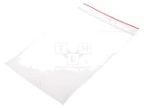 Pungă cu fermoar 180mm x 120mm x 40um polietilenă