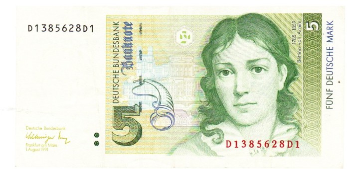 Germania West Germany 5 Mark 1991 P-37 Seria 1385628D1