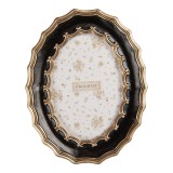 Rama foto masa, perete polirasina neagra aurie 16x2x21 cm / 10x15 cm