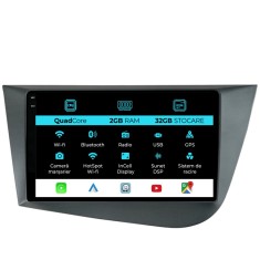 Navigatie Dedicata Seat Leon Mk2 (2005-2012), 9Inch, 2Gb Ram, 32Gb Stocare, Carplay