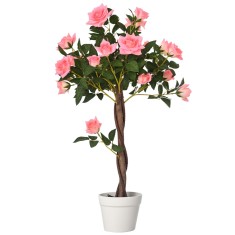 Outsunny Copac artificial, Plantă artificială &icirc;n ghiveci de ciment, plantă artificială | Aosom Romania