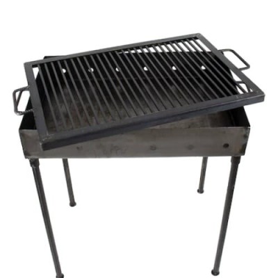 Gratar de gradina traditional FOXMAG24 Premium Barbecue, Picioare cu surub, Realizat manual 50x35 cm foto
