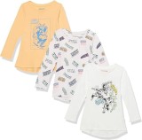 Set 3 tricouri Amazon Essentials pentru fete cu Marvel, Marimea 3T-4T (3-4 ani) - OUTLET