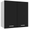Gossi dulap suspendat, negru, 60 x 31 x 60 cm, lemn prelucrat