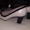 PANTOFI PIELE COMBINATIE CU LAC