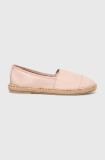 Answear Lab espadrile de piele culoarea bej