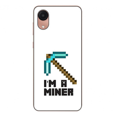 Husa compatibila cu Samsung Galaxy A03 Core Silicon Gel Tpu Model Minecraft Miner foto