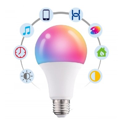 Bec RGBW CCT Smart E27 cu Bluetooth Wifi si APP 18C073 XXM foto
