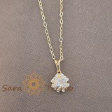 Cumpara ieftin Colier aur 18K placat Brazilia cu stanta 45 cm , Floare de Diamant