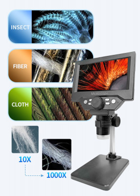 Microscop digital 🔬🔋📺 ecran 5,5inch HD foto