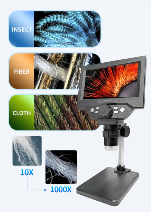 Microscop digital 🔬🔋📺 ecran 5,5inch HD