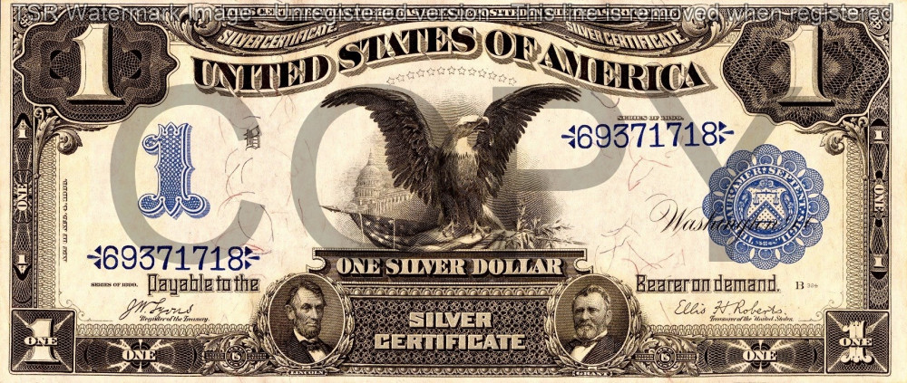 1 dolar 1899 Reproducere Bancnota USD , Dimensiune reala 1:1 | Okazii.ro