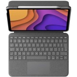 Husa de protectie Logitech cu tastatura Folio Touch pentru iPad Air (4th &amp;amp; 5th generation) , Oxford Grey - UK