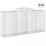 Cumpara ieftin Cosuri gabion arcuite 10 buc, 300x50x140/160cm, fier galvanizat