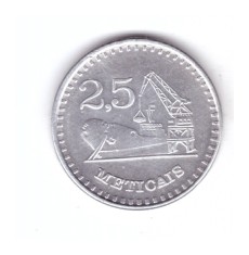 Moneda Mozambic 2.5 meticais 1980, stare foarte buna, curata