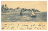 4591 - CONSTANTA, Church, harbor, boats, Litho, Romania - old postcard - used - 1903