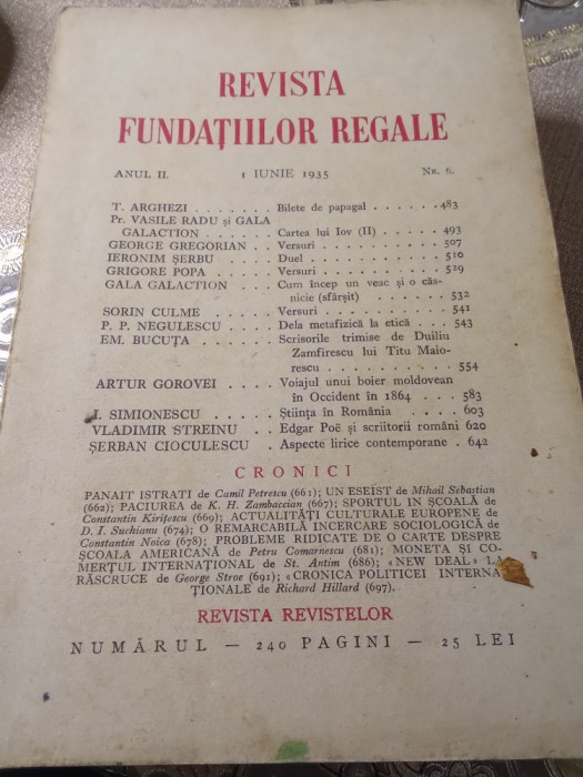 CI Revista Fundatilor Regale iunie 1935