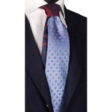 Cravată mătase cu nod &icirc;n contrast N2403, model unicat