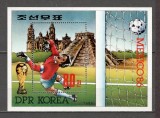 Coreea de Nord.1985 C.M. de fotbal MEXIC-Bl. SC.116, Nestampilat