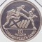 49 Gambia 10 Dalasis 1986 XIII Commonwealth Games km 23 proof argint