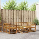vidaXL Set de canapele de exterior 7 pcs natural Lemn Solid de Acacia 3366082