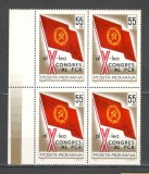 Romania.1969 Congresul x pcr bloc 4 TR.90