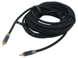 Cablu RCA mufă 8m Placare aurit negru: Cablu audio RCA 8 metri, negru