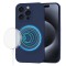 Husa silicon iPhone 15 Pro Techsuit SoftFlex MagSafe, bleumarin