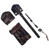 Lopata multifunctionala DEPOX&reg;, Camper Society, 8 in 1, otel inoxidabil, 47 cm, negru