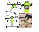 Bicicleta fitness 2 in 1 cu contracontor LED, verde, dimensiuni compacte, Lean 29308