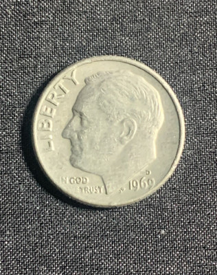 Moneda One Dime 1969 USA foto