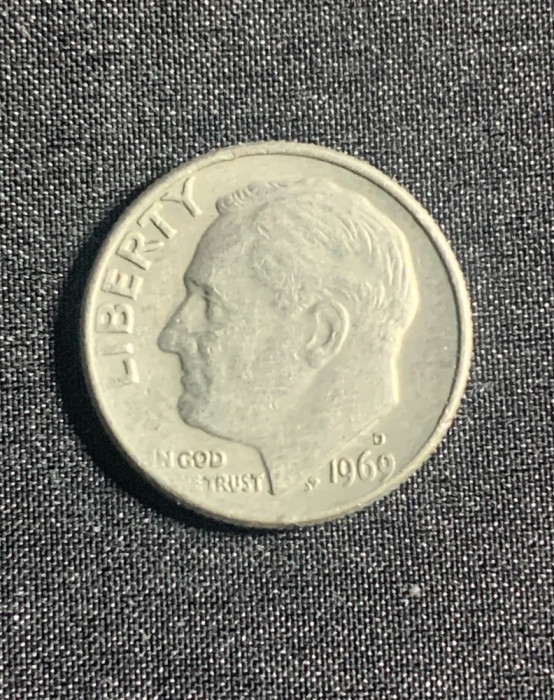 Moneda One Dime 1969 USA