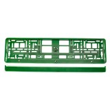 Suport numar inmatriculare verde metalizat AMiO, suport montaj placa de inmatriculare pentru orice autoturism, montaj usor fara gaurire