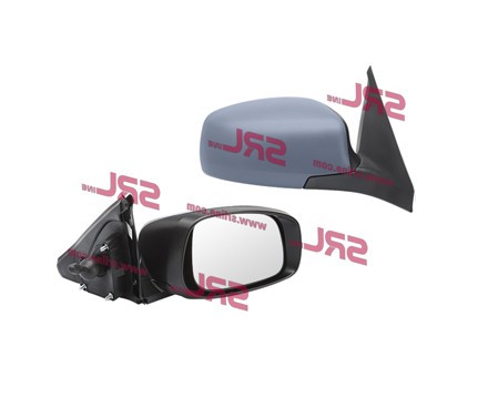 Oglinda exterioara Suzuki Swift (Sg), 03.2005-09.2010, Dreapta, reglare manuala; carcasa neagra, grunduit; geam convex; cromat